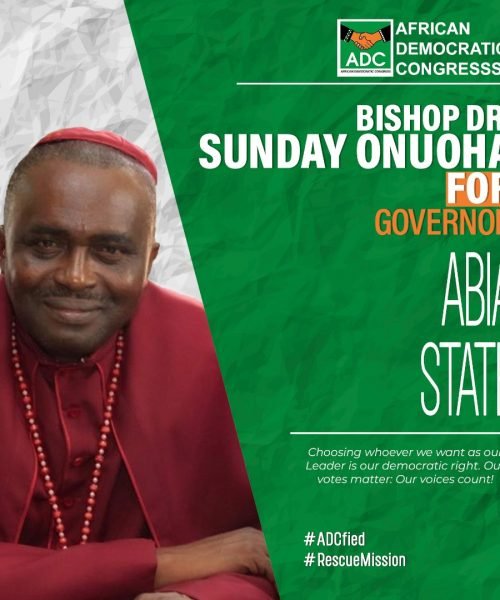 2023: Abia North Unveiled Bishop Sunday Ndukwo Onuoha As Consensus Governorship Candidate For 2023 Election