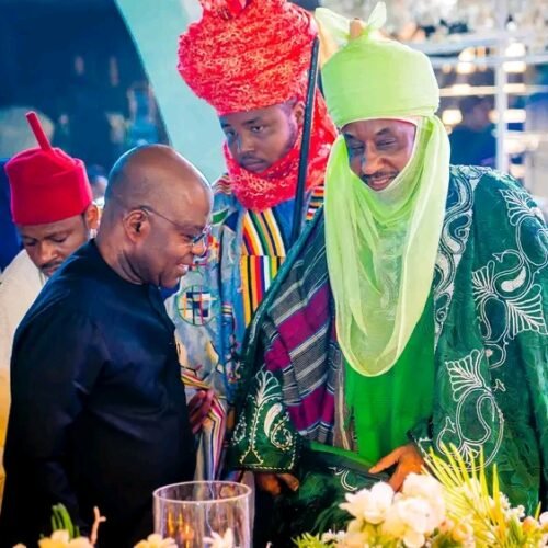 Gov Otti Celebrates With Former Kano Emir, Sanusi On Daughter’s Wedding
