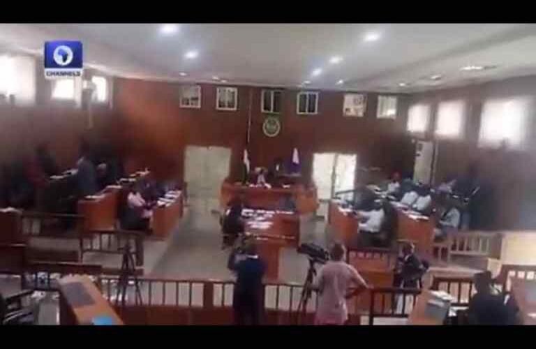 Drama As Cross Rivers Lawmakers Fight Dirty, Impeach Speaker Elvert Ayambem