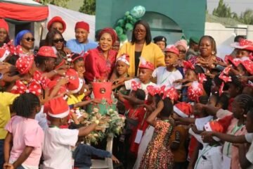 Christmas Funfair: Mrs. Otti Celebrates ABIA Children, Talks Tough Against Child Trafficking