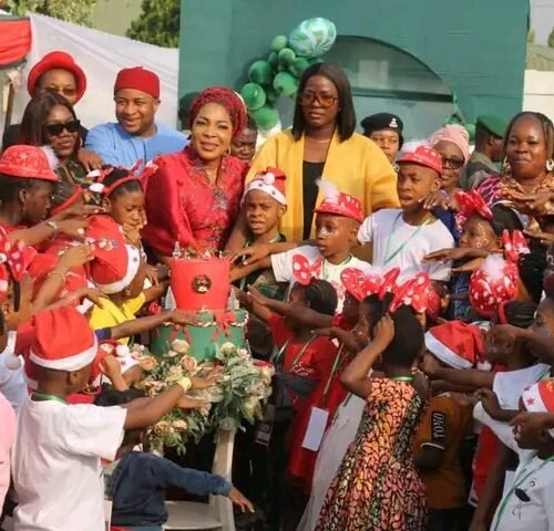 Christmas Funfair: Mrs. Otti Celebrates ABIA Children, Talks Tough Against Child Trafficking