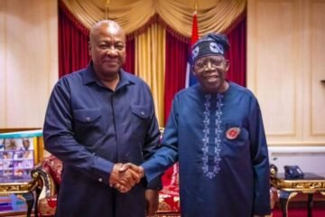 Ghana’s President – Elect John Mahama Meets Tinubu At Presidential Villa