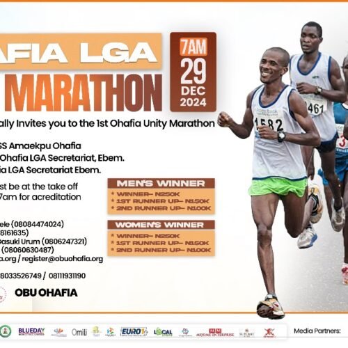 OBU OHAFIA Holds Ohafia LGA Unity Marathon 2024 On 29th December (Read Details)