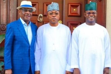 Yahaya Bello, Gov. Ododo Visit FCT Minister Nyesom Wike