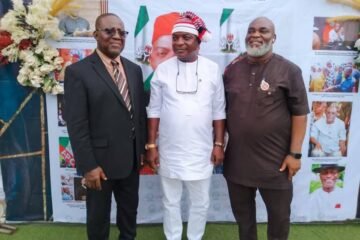 Ohafia Council Mayor, Chief Eleanya Kalu Joined The Commissioner For Information, Prince Okey Kanu (Representing Gov. Otti) To Unveil ATTNEWS Abia North Office In Ohafia LGA