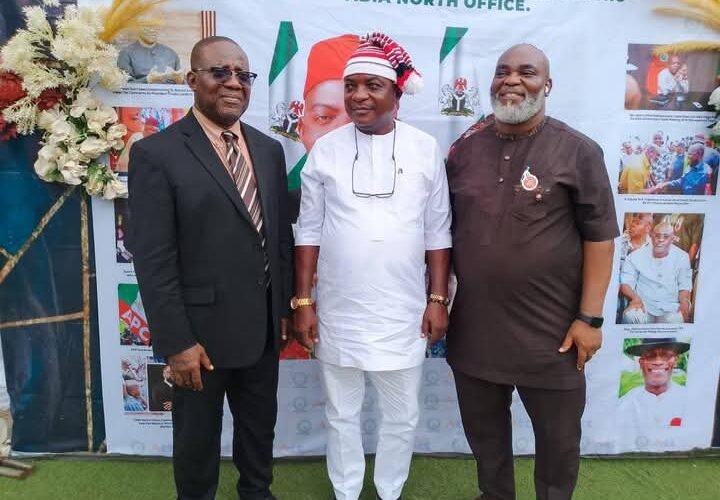 Ohafia Council Mayor, Chief Eleanya Kalu Joined The Commissioner For Information, Prince Okey Kanu (Representing Gov. Otti) To Unveil ATTNEWS Abia North Office In Ohafia LGA