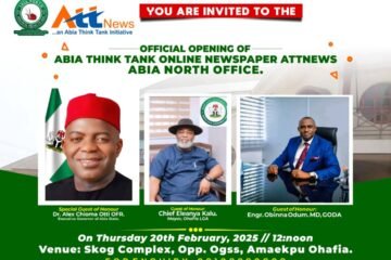 Abia Think Tank Online Newspaper AttNews Unveils ABIA North Office On 20th February, 2025