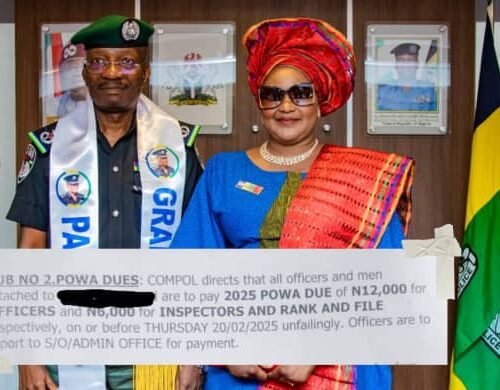 Nigerian Police Authorities Mandate Personnel To Contribute Over N3 Billion To POWA Association Under IGP Egbetokun’s Wife