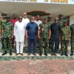 Ohafia LGA Mayor Eleanya Kalu Leads Delegation To Welcome New Army Brigade Commander