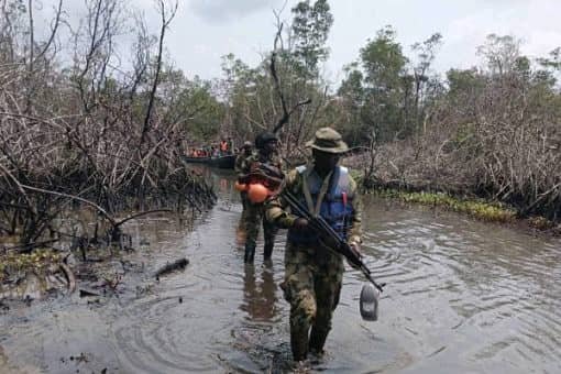 Troops Destroy 18 Illegal Refineries, Arrest 17 Suspected Oil Thieves In Niger Delta