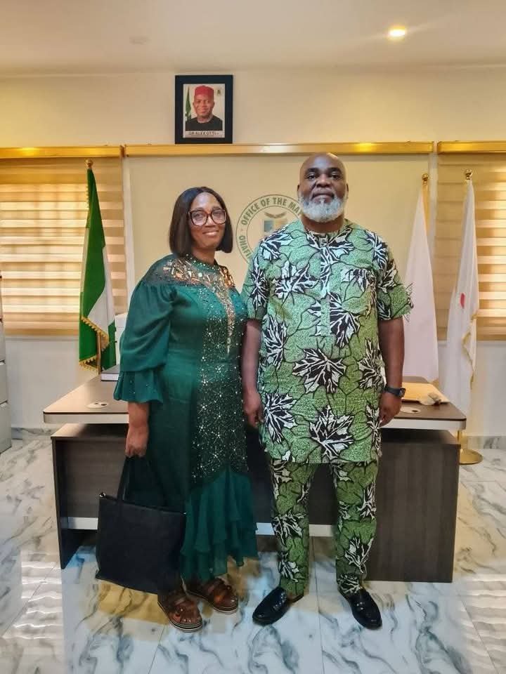 Education Secretary, Dr Mrs Sunny Okechukwu, Pays Courtesy Visit To Ohafia Council Mayor, Chief Eleanya Ojuu Kalu In Office 3 IMG 20250322 WA0083