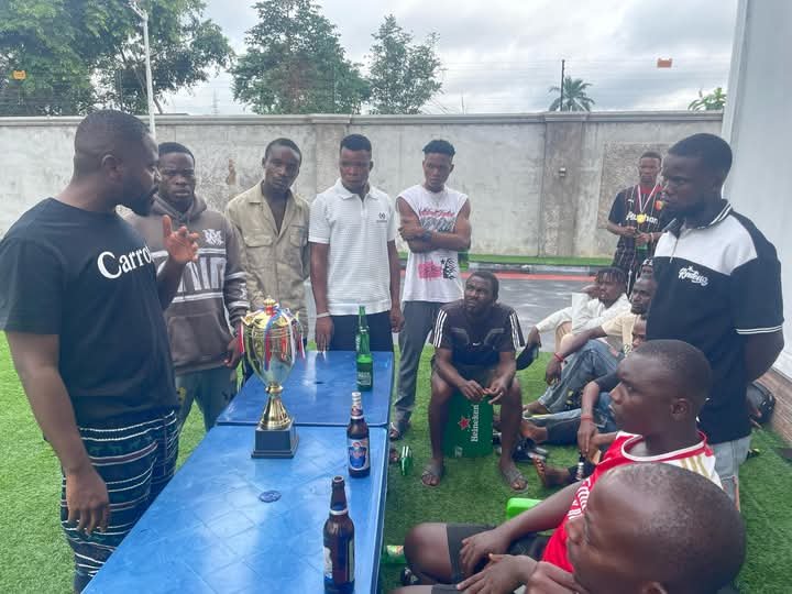 Ikenna And Jenn Ukwa Foundation Football Competition: Amaekpu FC Presents Trophy To Ikenna Nicolas Ukwa 5 FB IMG 1745242219173