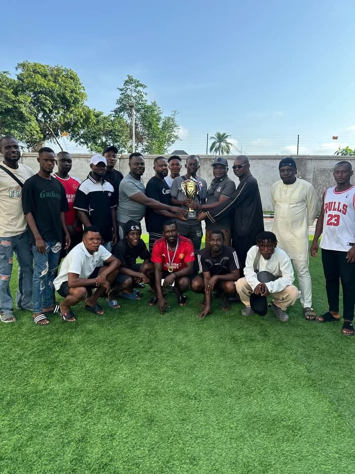 Ikenna And Jenn Ukwa Foundation Football Competition: Amaekpu FC Presents Trophy To Ikenna Nicolas Ukwa 3 FB IMG 1745242240406