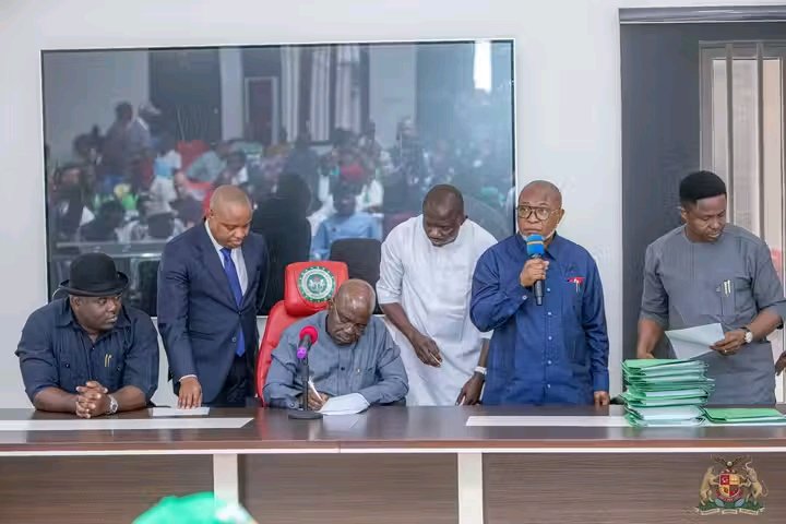 Second Year Anniversary: Governor Otti Holds Joint Exco Session, Signs 18 Bills Into Law 6 1748309730800