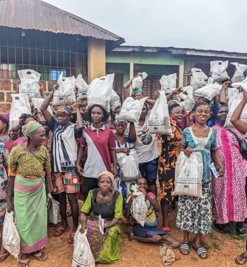 Nkwebi Ohafia Women Gets Bags Of Fertilizer From Ikenna Ukwa