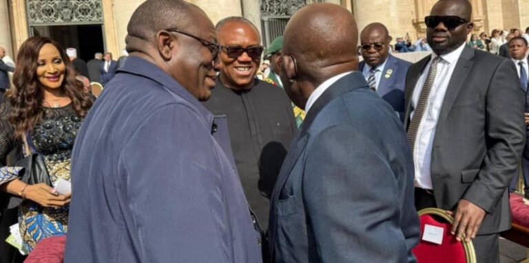 Drama In Rome: I’m Head Of The Nigerian Delegation, Tinubu Tells Peter Obi At Vatican City
