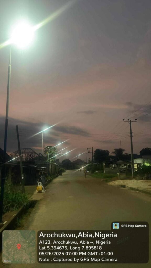Promise Made, Promise Kept As Contractor Completes The Installation Of Solar Powered Street Lights In Arochukwu, Attracted By Ikenna Ukwa 4 FB IMG 1749212047635