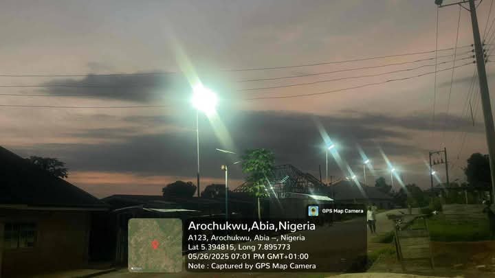 Promise Made, Promise Kept As Contractor Completes The Installation Of Solar Powered Street Lights In Arochukwu, Attracted By Ikenna Ukwa 5 FB IMG 1749212054916