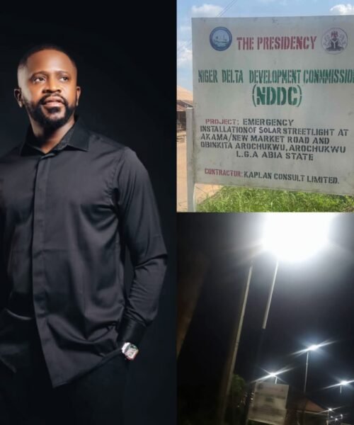 Promise Made, Promise Kept As Contractor Completes The Installation Of Solar Powered Street Lights In Arochukwu, Attracted By Ikenna Ukwa