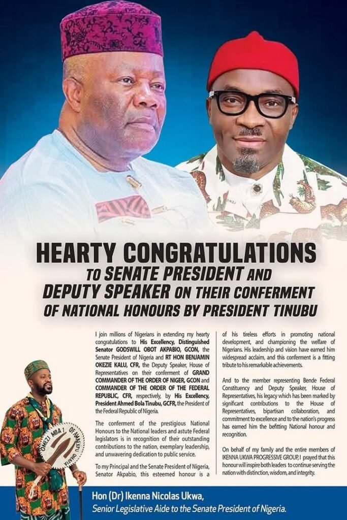 Hearty Congratulations To Senate President And Deputy Speaker On Their Conferment Of National Honours By President Tinubu 2 IMG 20250612 WA0147