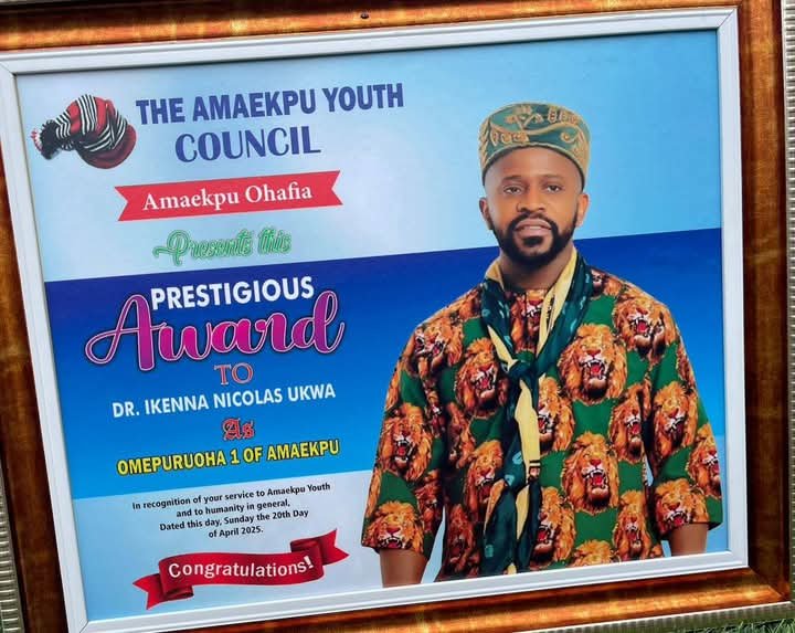 Amaekpu Ohafia Youth Council Presents Philanthropist Par Excellence Award To Ikenna Ukwa 4 FB IMG 1753679257699