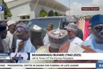Sanwo-Olu, Abiodun, Dangote, Niger Republic PM Arrive Katsina For Buhari’s Burial