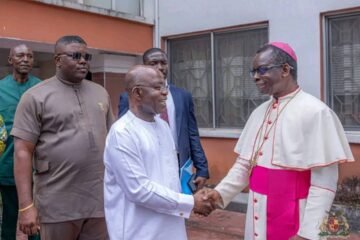 Those Campaigning To TakeOver From Otti In 2027 Are Wasting Their Time – Catholic Bishop Of Umuahia, Ukpong, Says Impossible Things Before Have Become Possible Under Gov. Otti