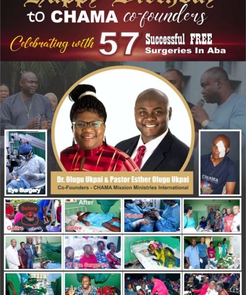 Happy Birthday To CHAMA Co-Founders – Celebrating With 57 Successful Free Surgeries In Aba