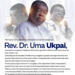 Hon. Dr. Ikenna Nicolas  Ukwa Condoles With The Families Of Late Rev. Dr. Uma Ukpai