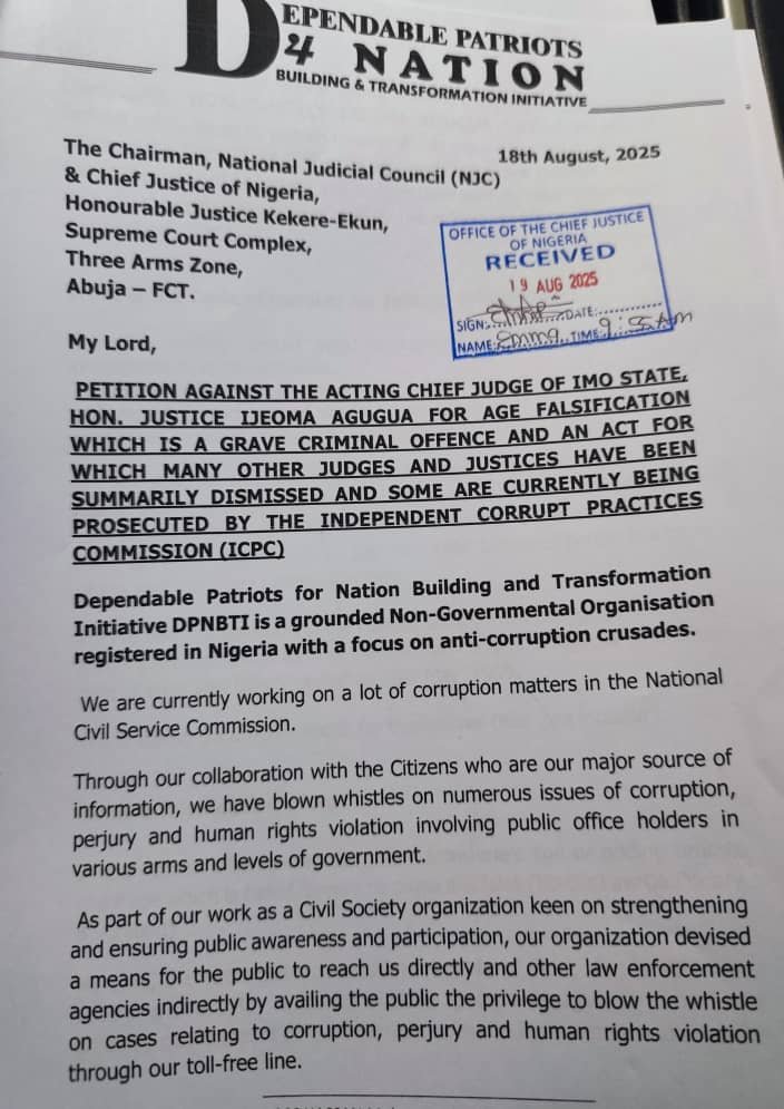 Toe The Path Of Honour And Resign Immediately - A Civil Society Group In Nigeria Challenge The Chief Justice Of Nigeria 4 IMG 20251008 WA0052