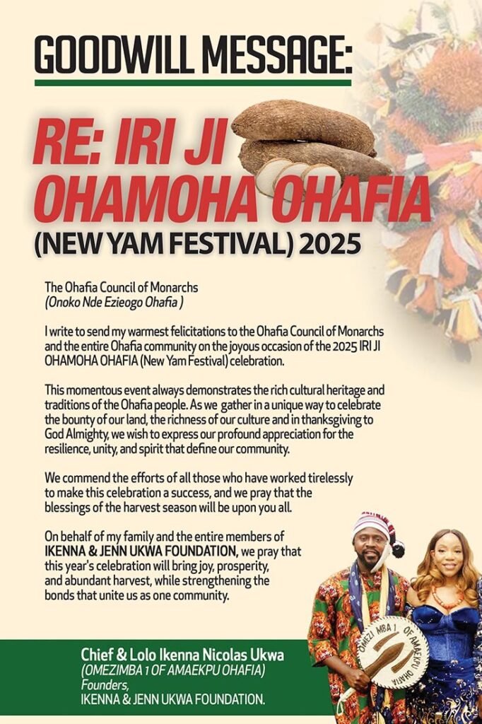 Ikenna Ukwa Felicitates Ohafians On The 2025 Iri Ji Ohamoha Ohafia (New Yam Festival) 2 IMG 20251023 WA0018