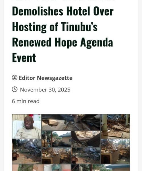 Facts, History And The Politics Of Falsehood: A Response To The Alleged Demolition Narrative- By Prof Chukwuemeka Ifegwu Eke