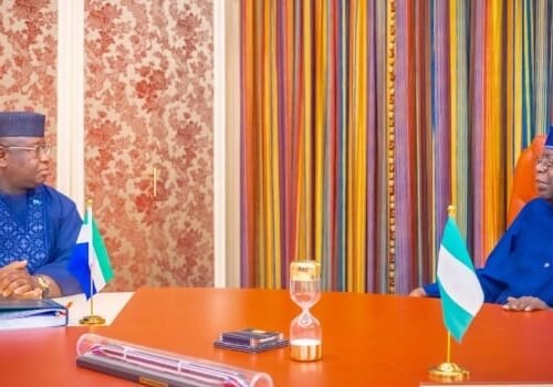 Tinubu, Sierra Leone President In Closed Door Meeting