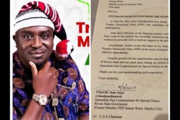 Chief Dr. Sam Anya(Akaekpuchionwa) Officially Resigns From PDP, Joins APC, Poised To Grab Abia North Senatorial Ticket