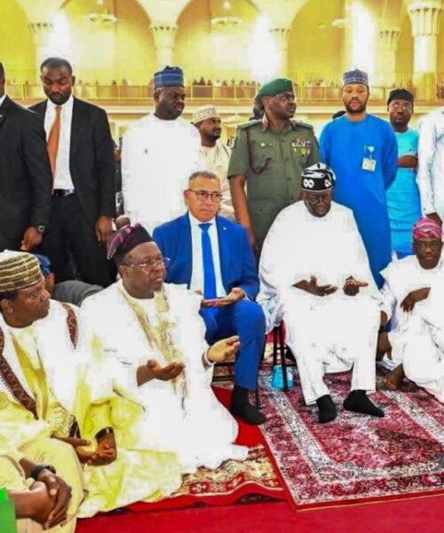 President Tinubu Present As Bello Matawalle’s 10 Children Wed In Abuja