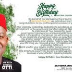 Dr. Pastra Arinze Etie, GMD BemsSoft Hub Group,  Shower Encomiums As He Celebrate Governor Otti On His Birthday