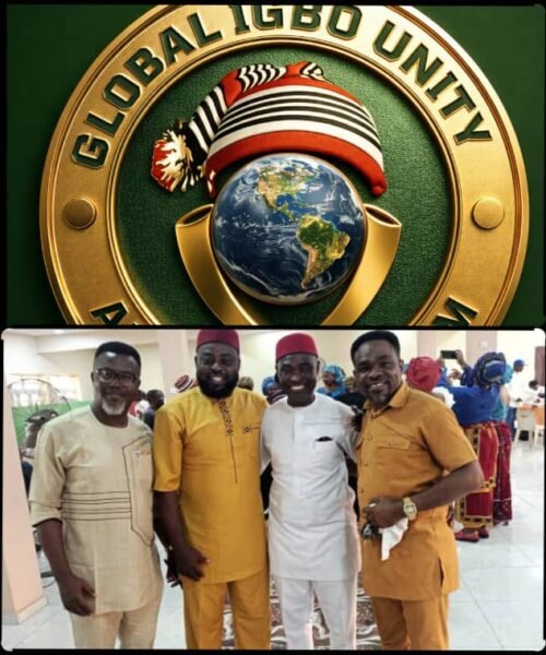 Bishop James Okocha, President Of Global Igbo Unity And Peace Forum, Other Members Celebrate Mazi Chucks Nwosu Ph.D At His Inauguration As Newly Elected President General Of Abia Towns Union Association In Lagos