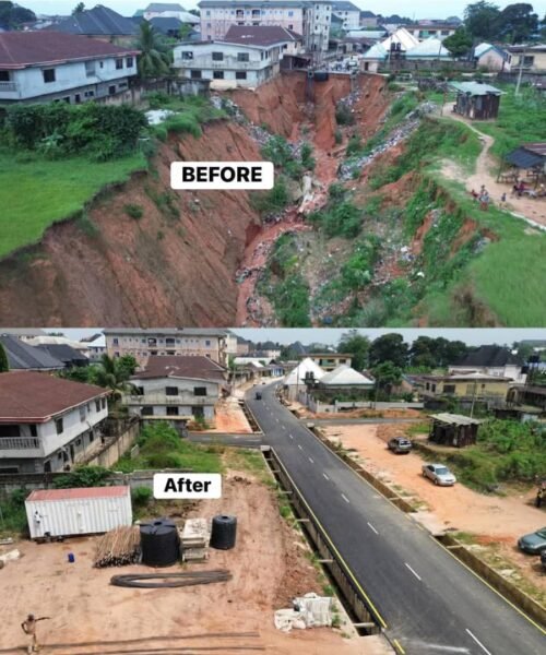 Ovom Street/Erosion Menace: How Governor Otti Safeguarded Homes And Restored Hope – By Ebere Uzoukwa,  Ph.D (SSA To Governor Otti On Public Affairs)