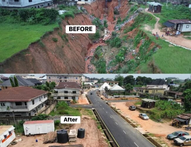 Ovom Street/Erosion Menace: How Governor Otti Safeguarded Homes And Restored Hope – By Ebere Uzoukwa,  Ph.D (SSA To Governor Otti On Public Affairs)