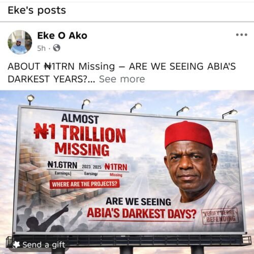 About N1Trn “Missing”? – Stop Misleading The Public On Abia’s Finances – By Prof Chukwuemeka Ifegwu Eke