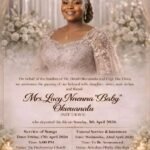 Hon. Ikenna Nicolas Ukwa Buries Only Sister Mrs Lucy Nnenna ‘Baby’ Okwuanalu(Nee Ukwa); Burial Arrangements As Announced By Family…  (Inside Text)