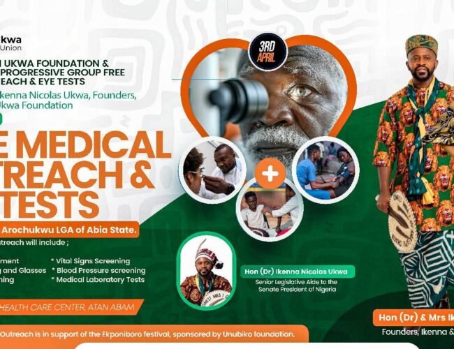 Ikenna & Jenn Ukwa Foundation & Ikenna Ukwa Progressive Group Presents Free Medical Outreach & Eye Tests In Atan Abam, Arochukwu LGA