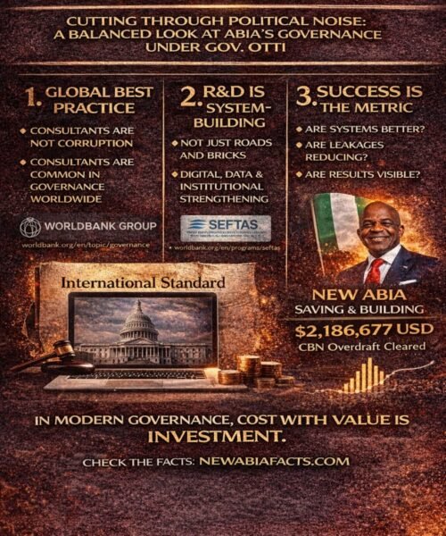 Consultancy, Reform, And Reality: A Balanced (But Clear-Eyed) View Of Abia’s Governance Under Otti – By Prof Chukwuemeka Ifegwu Eke