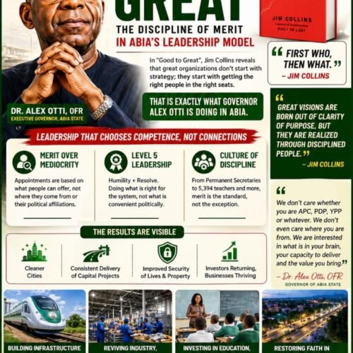 From Good To Great: The Discipline Of Merit In Abia’s Leadership Model – By Prof Chukwuemeka Ifegwu Eke