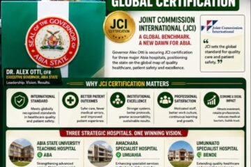 Abia’s Healthcare Standard Revolution: Otti’s Bold March From Local Care To Global Certification – By Prof Chukwuemeka Ifegwu Eke