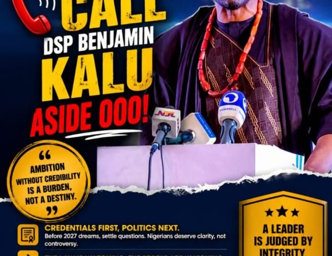 Somebody Should Please Call DSP Benjamin Kalu Aside Ooo! – By Prof Chukwuemeka Ifegwu Eke