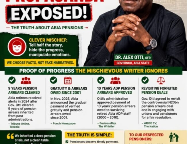 Pension Propaganda Exposed: Why This Attack On Otti Is Clever Mischief, Not Honest Advocacy – By Prof Chukwuemeka Ifegwu Eke