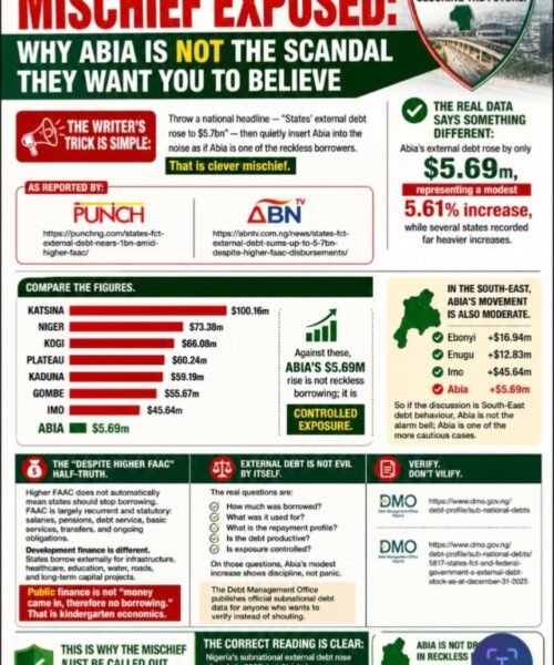 External Debts Mischief Exposed: Why Abia Is Not The Scandal They Want You To Believe – By Prof Chukwuemeka Ifegwu Eke