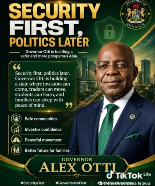 Security First, Prosperity Becomes Possible: Otti’s Foundation For A Working Abia – By Prof Chukwuemeka Ifegwu Eke