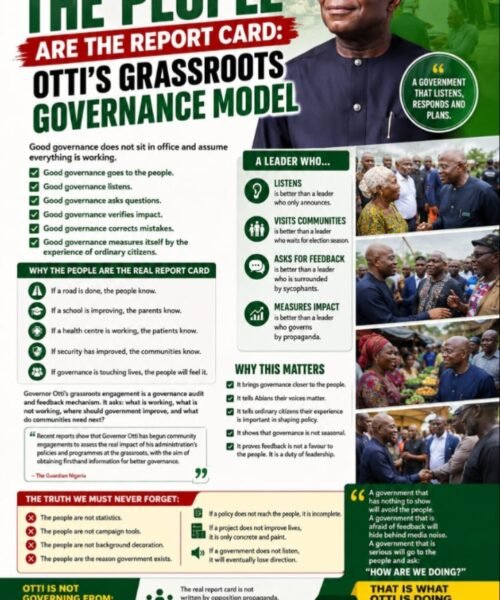 The People Are The Report Card: Otti’s Grassroots Governance Model – By Prof Chukwuemeka Ifegwu Eke